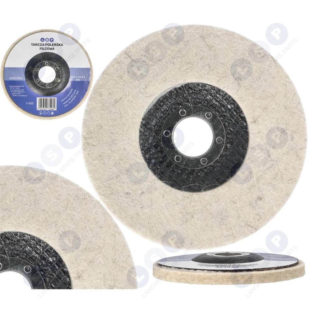 Leštiaci kotúč 125mm na leštenie kovu, nerezová leštiacia plsť